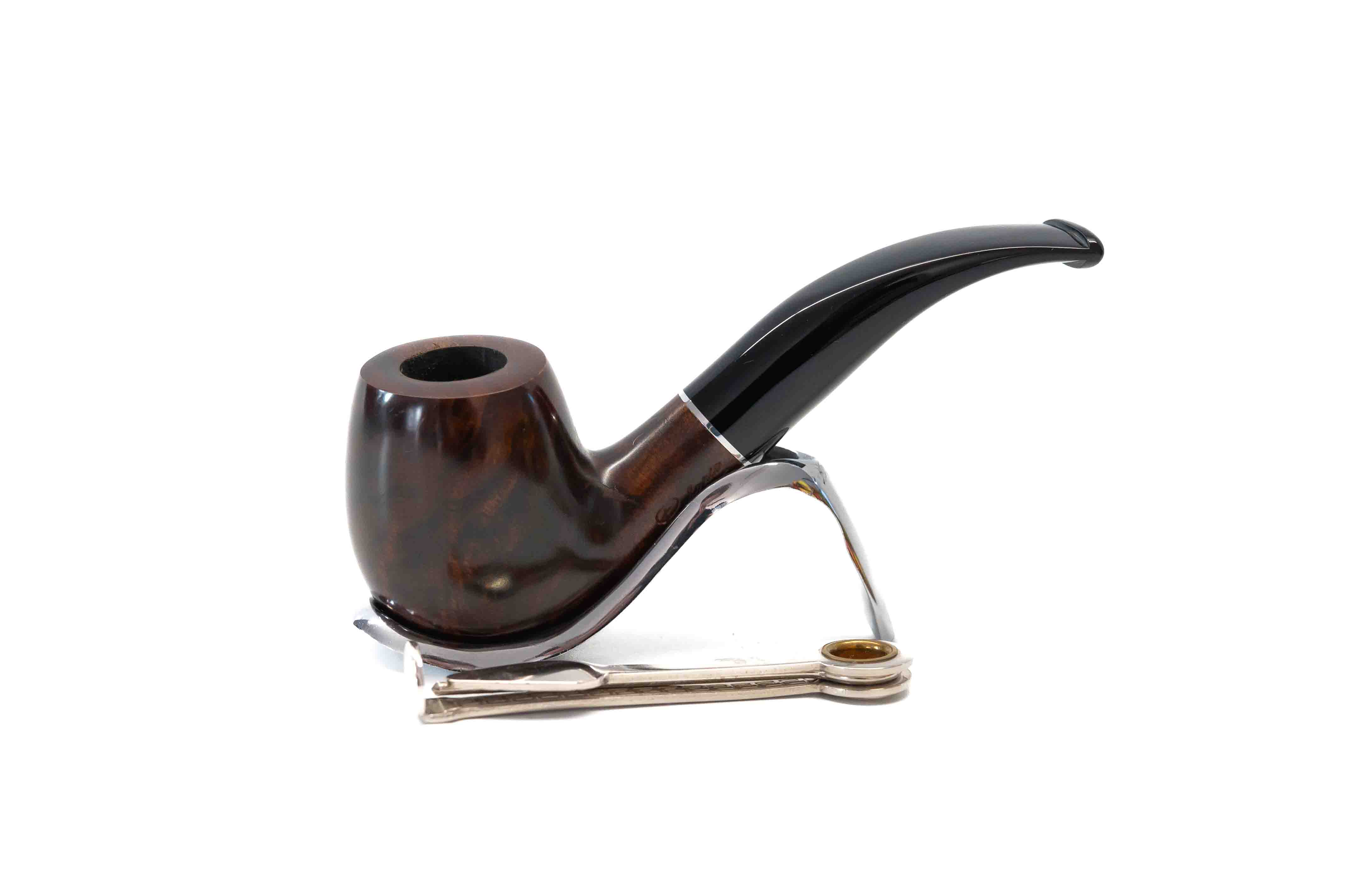 Padonio bruyer pipa 9mm filterrel, hajlított szárral, Billiard-bent forma -1